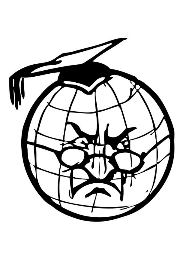 profesor tierra Dibujo para colorear profesor tierra