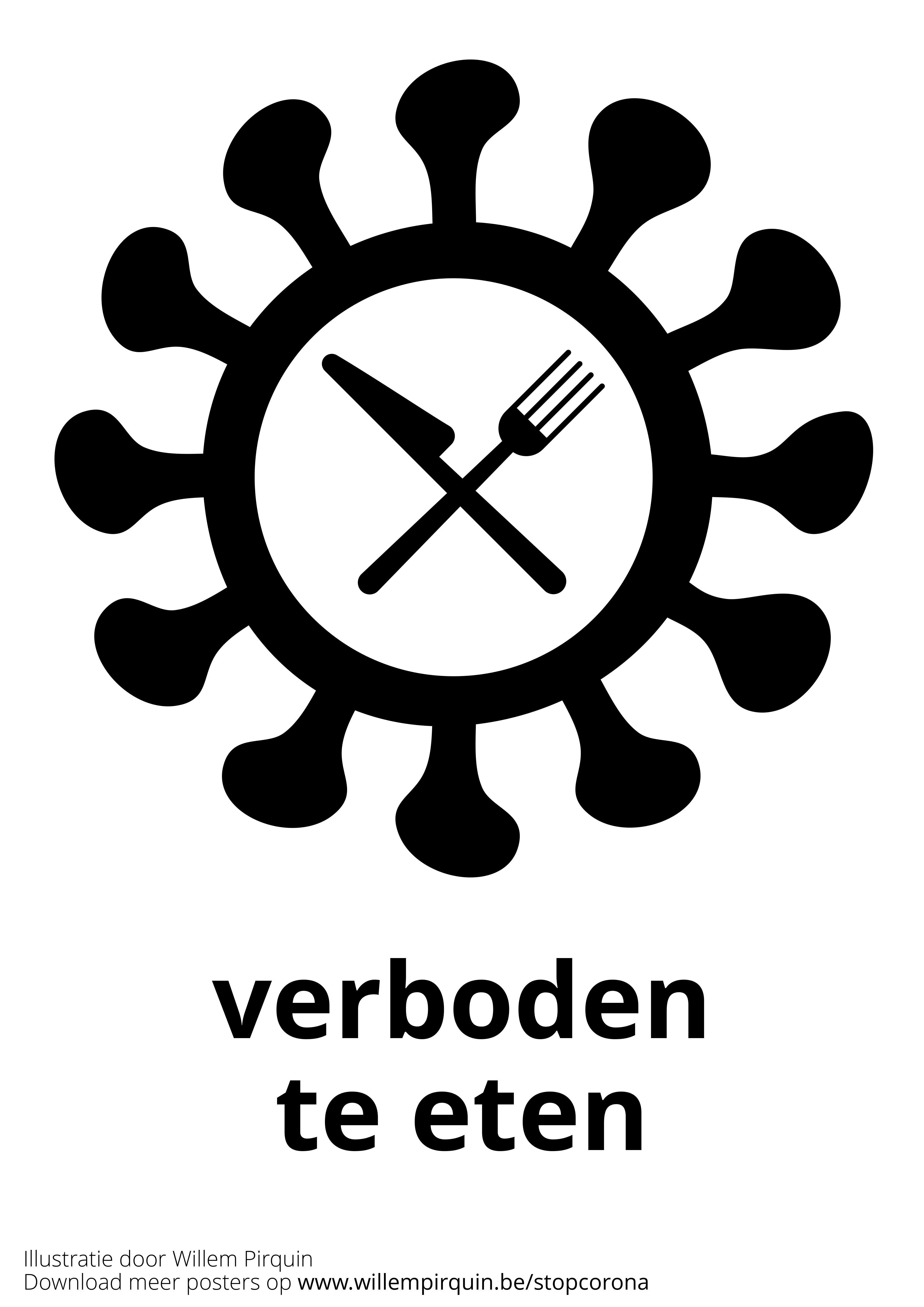 prohibido comer Dibujo para colorear prohibido comer