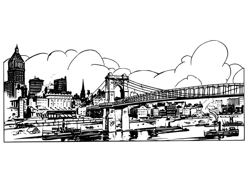 puente Dibujo para colorear puente