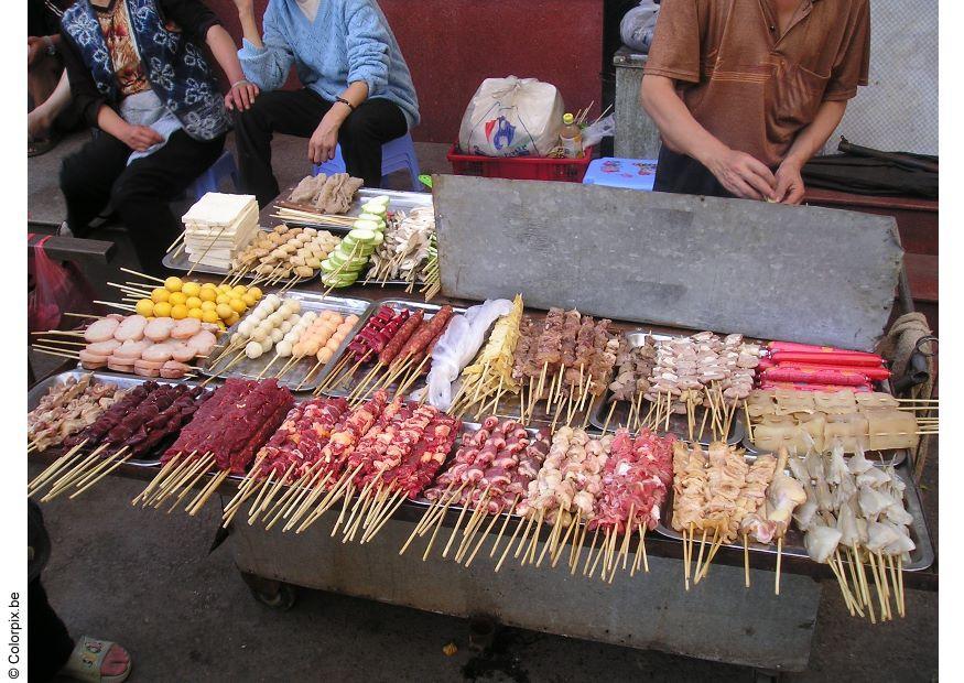 puesto de comida en pekAn Foto puesto de comida en pekAn