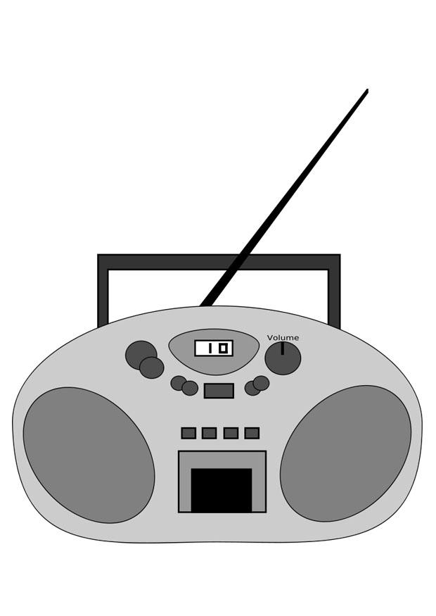 radio Dibujo para colorear radio