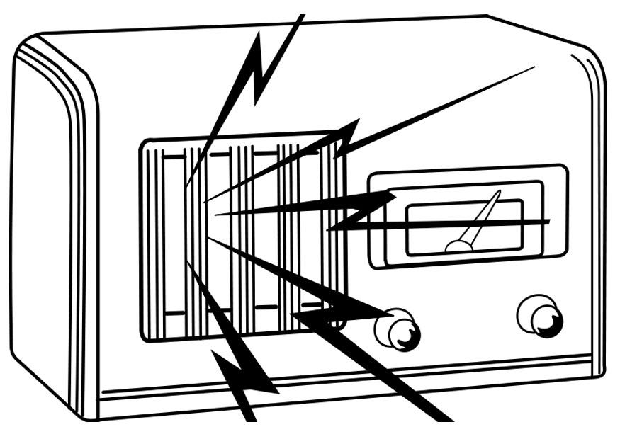 radio Dibujo para colorear radio