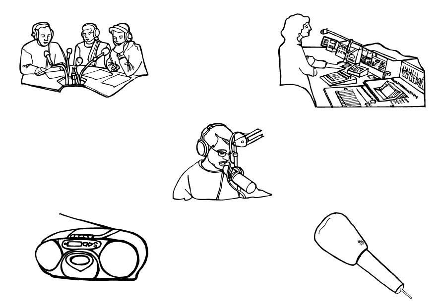 Dibujo para colorear radio