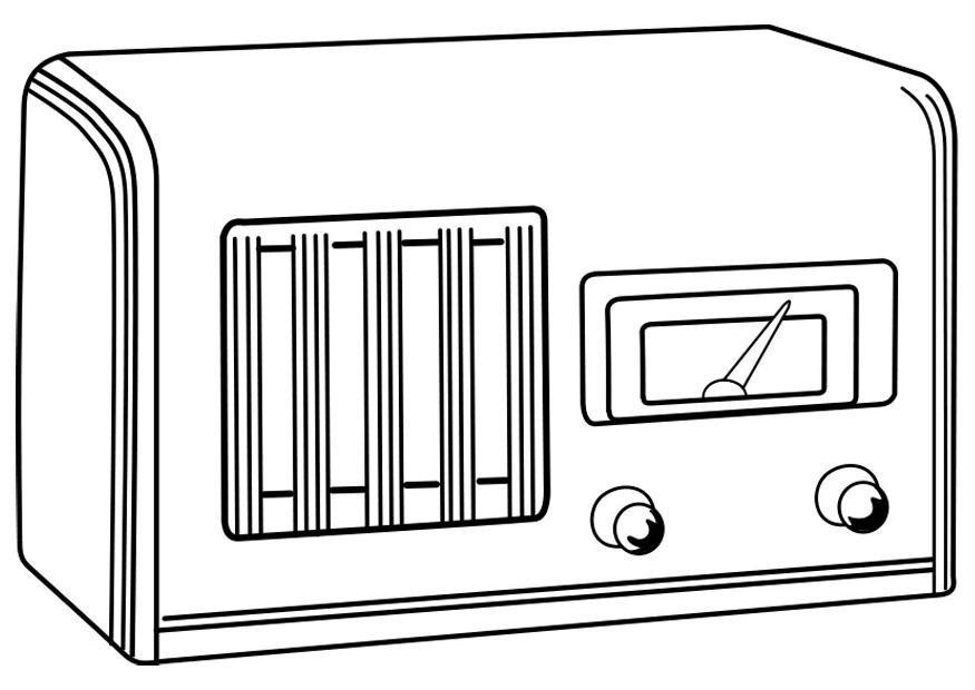 radio apagada Dibujo para colorear radio apagada