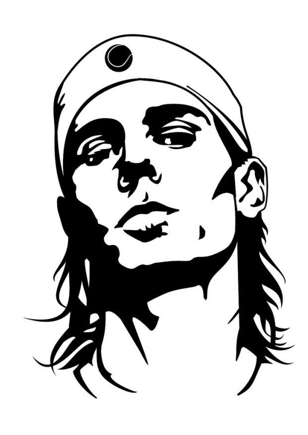 rafael nadal Dibujo para colorear rafael nadal
