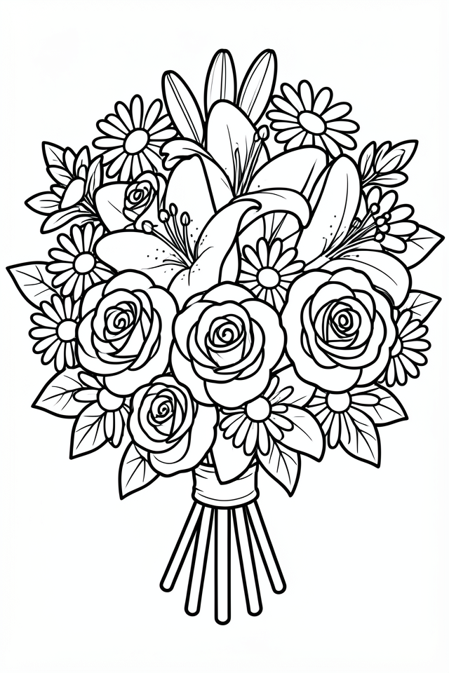 ramo Dibujo para colorear ramo