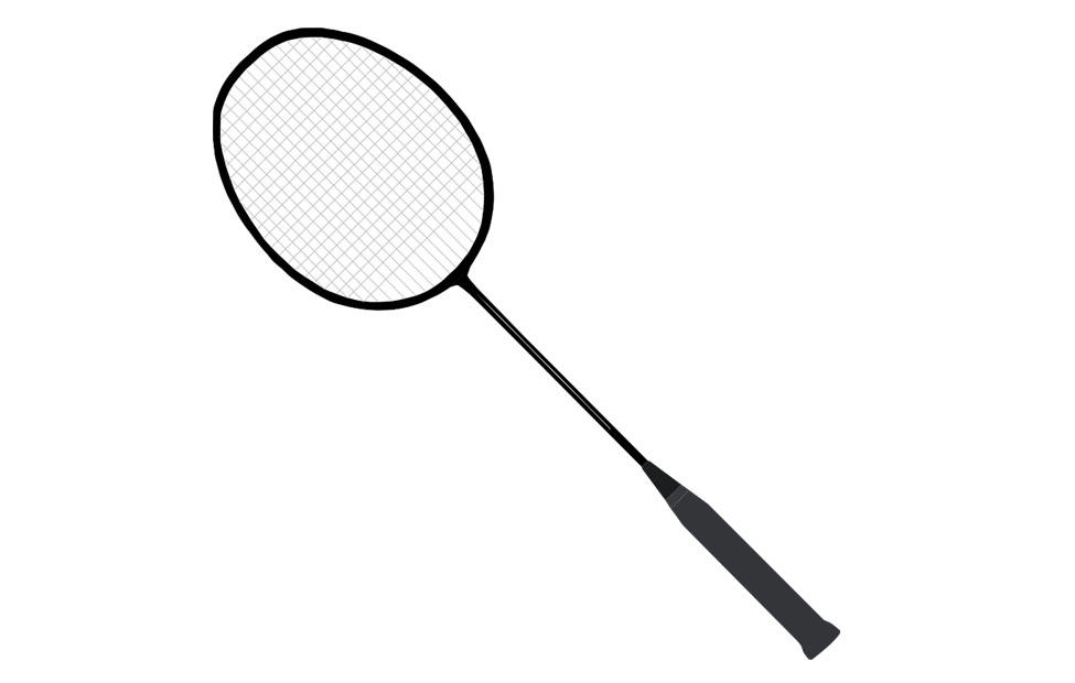 raqueta de badminton Dibujo para colorear raqueta de badminton