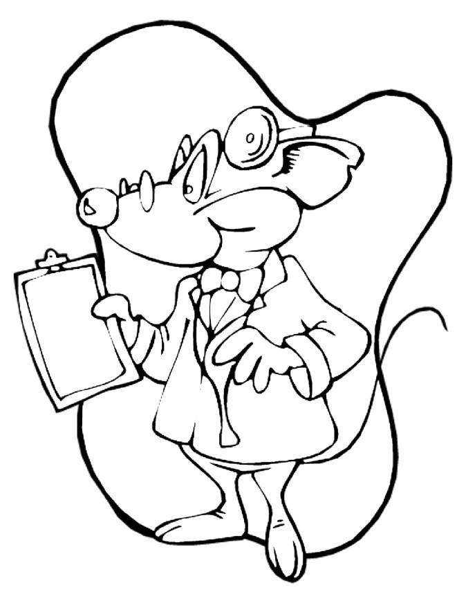 ratA³n doctor Dibujo para colorear ratA³n doctor