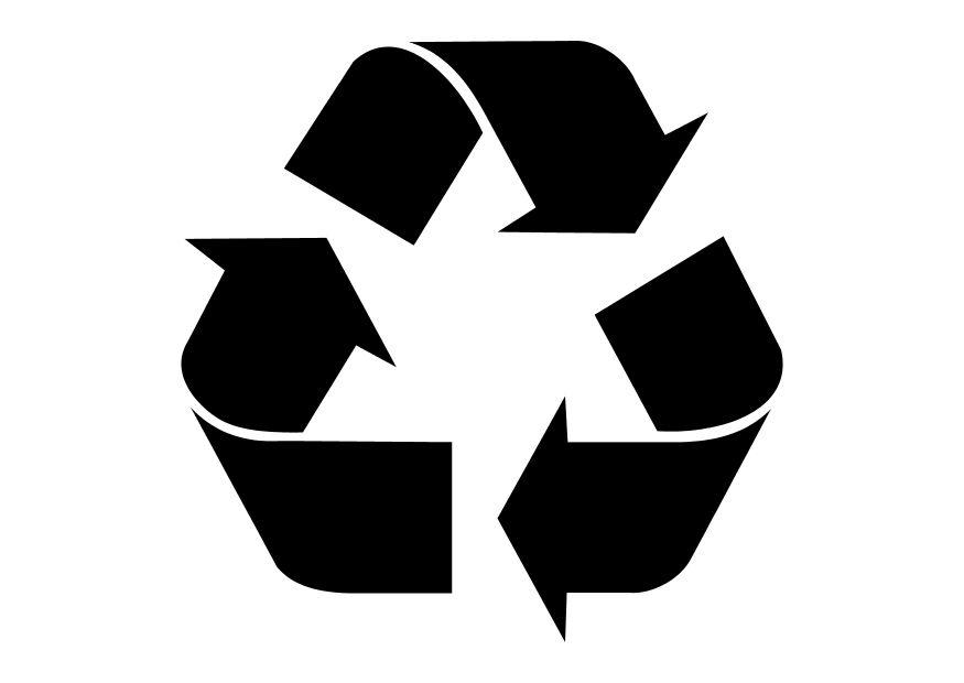 Dibujo para colorear reciclar
