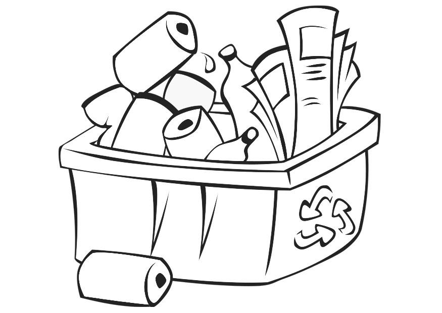 reciclar Dibujo para colorear reciclar
