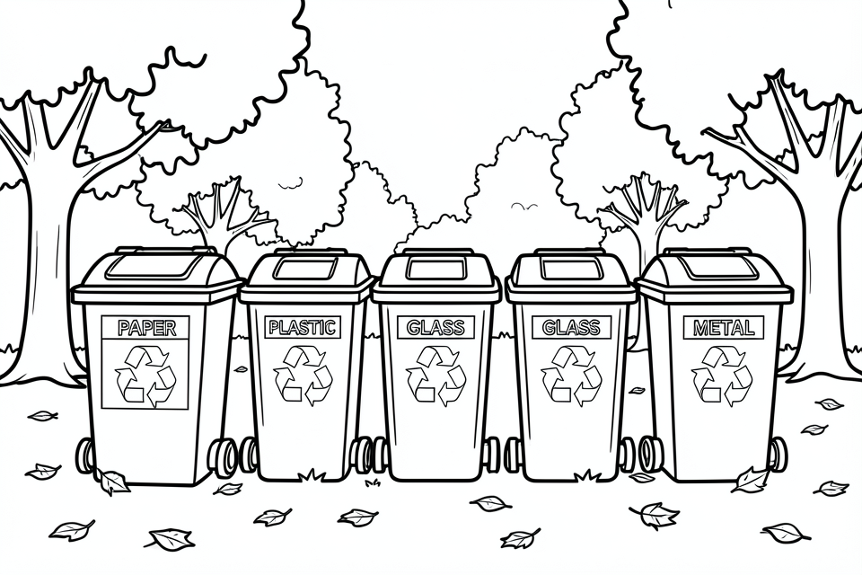 reciclar Dibujo para colorear reciclar