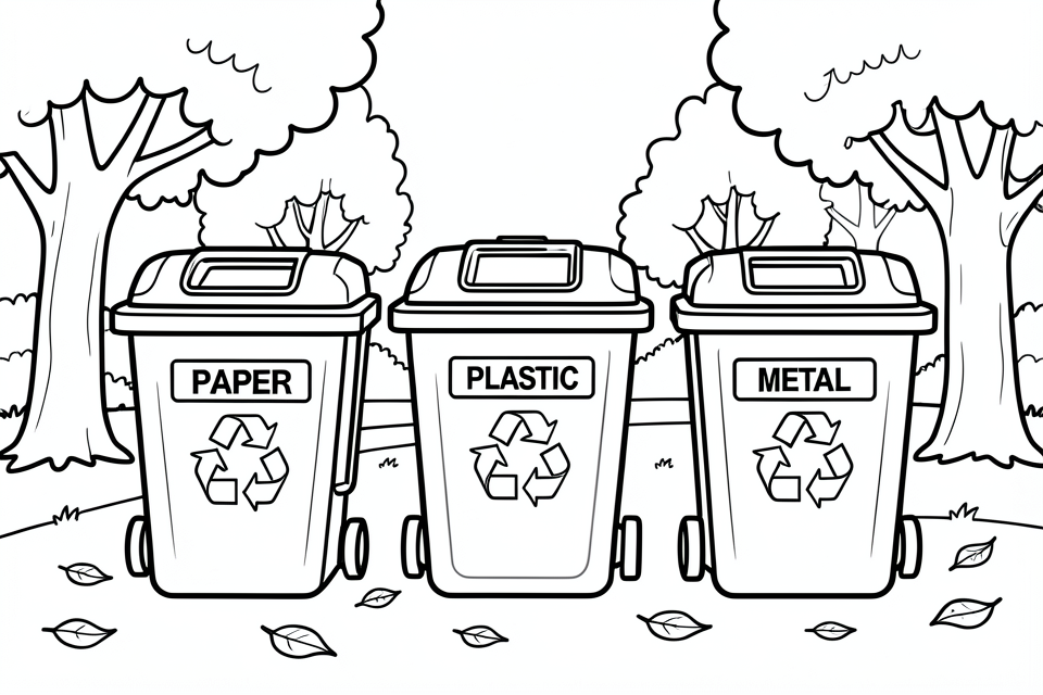 reciclar Dibujo para colorear reciclar