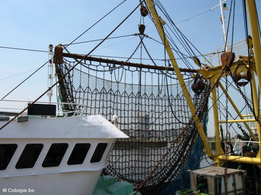 Foto redes de barco pesquero