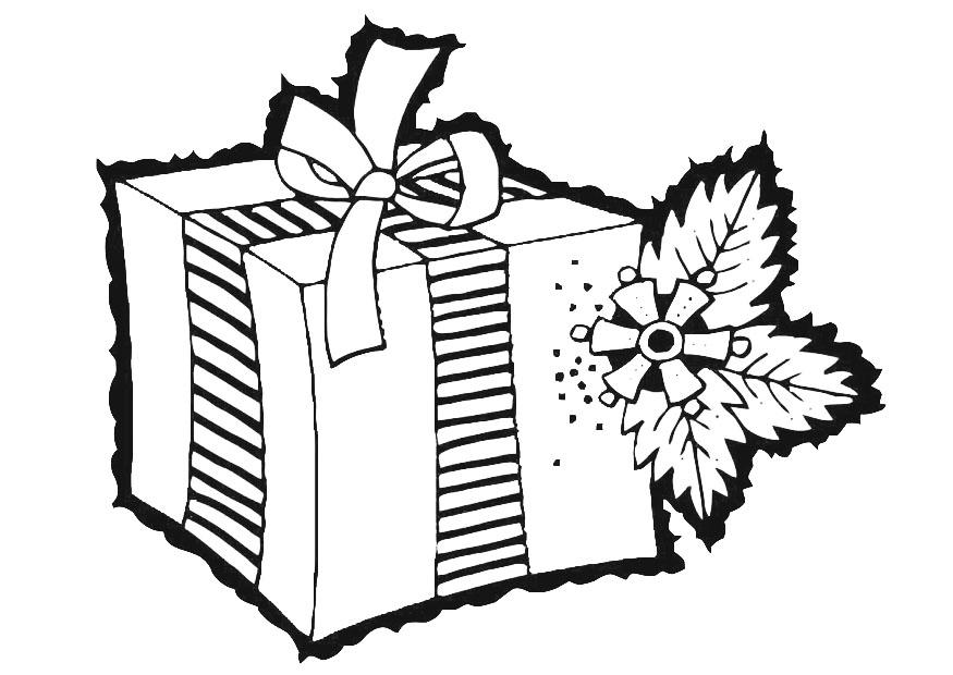 regalo de navidad Dibujo para colorear regalo de navidad