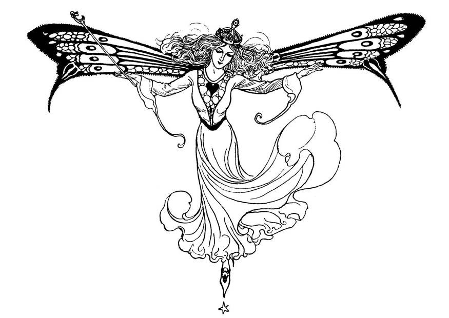 reina de los elfos Dibujo para colorear reina de los elfos