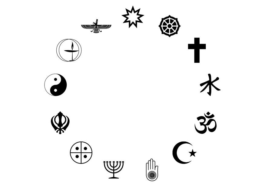 religiones del mundo Dibujo para colorear religiones del mundo