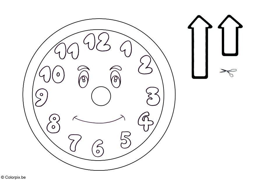 Dibujo para colorear reloj