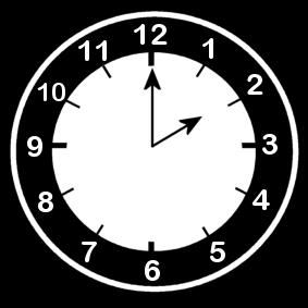reloj a las 2 Dibujo para colorear reloj a las 2