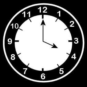 reloj a las 4 Dibujo para colorear reloj a las 4