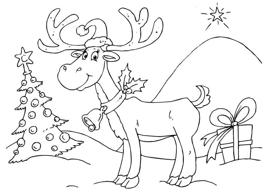 reno Dibujo para colorear reno
