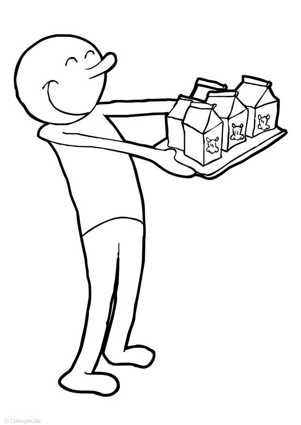 reparto de leche Dibujo para colorear reparto de leche