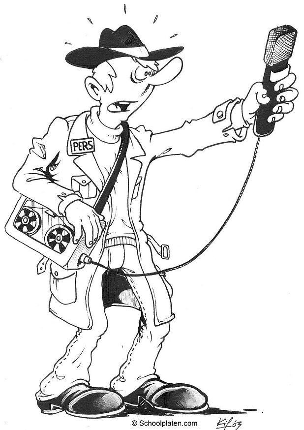 reportero Dibujo para colorear reportero
