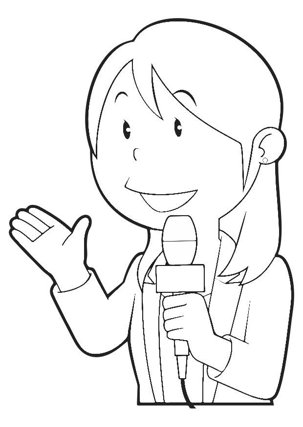 reportero Dibujo para colorear reportero