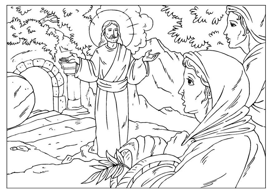 resurrecciA³n de jesAºs Dibujo para colorear resurrecciA³n de jesAºs