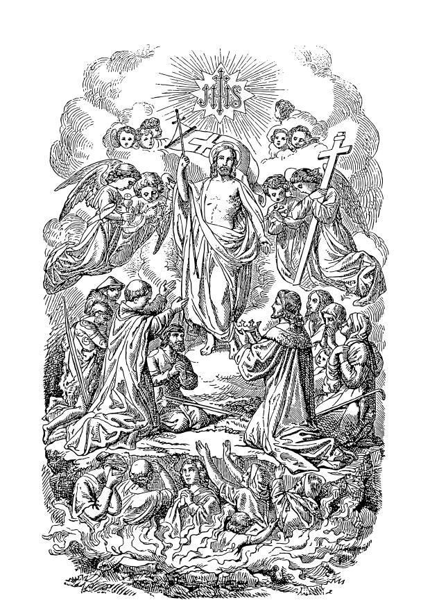 Dibujo para colorear resurreccion jesus