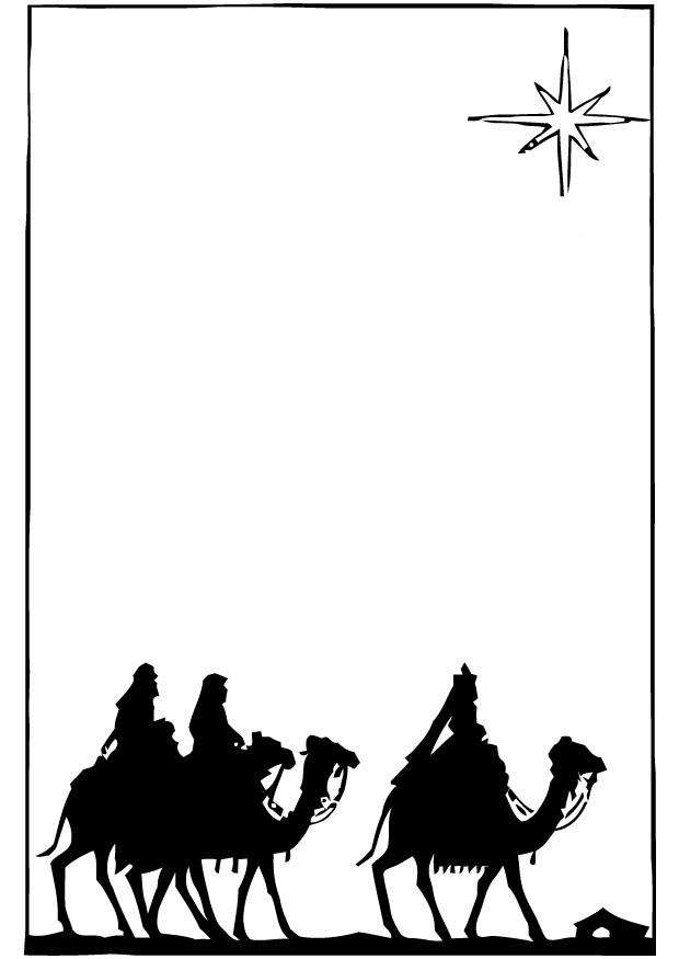 Dibujo para colorear reyes magos