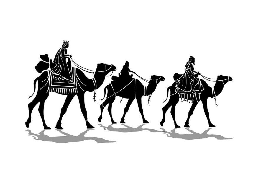 Dibujo para colorear reyes magos