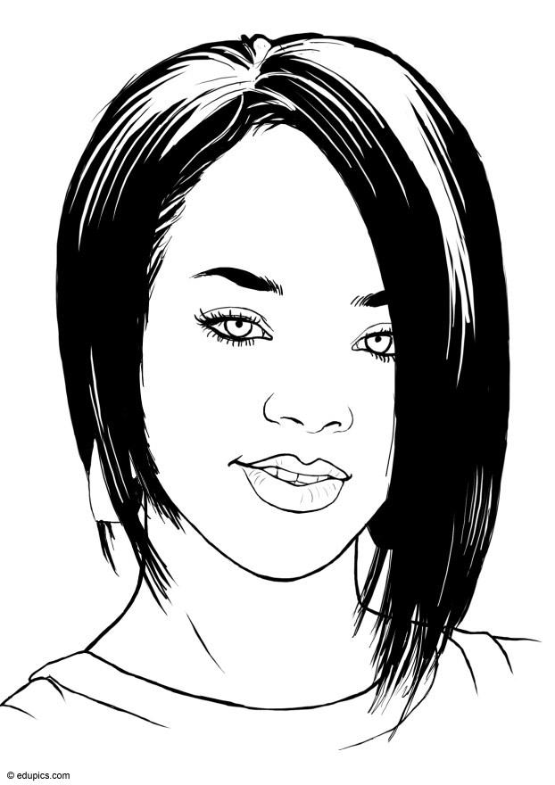 rihanna Dibujo para colorear rihanna