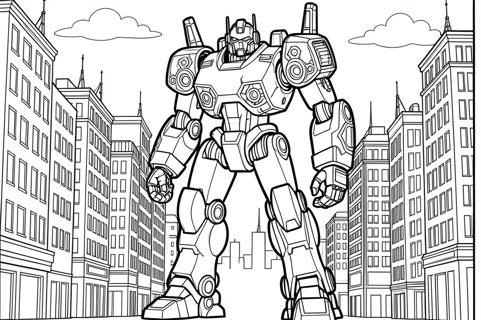 robot Dibujo para colorear robot