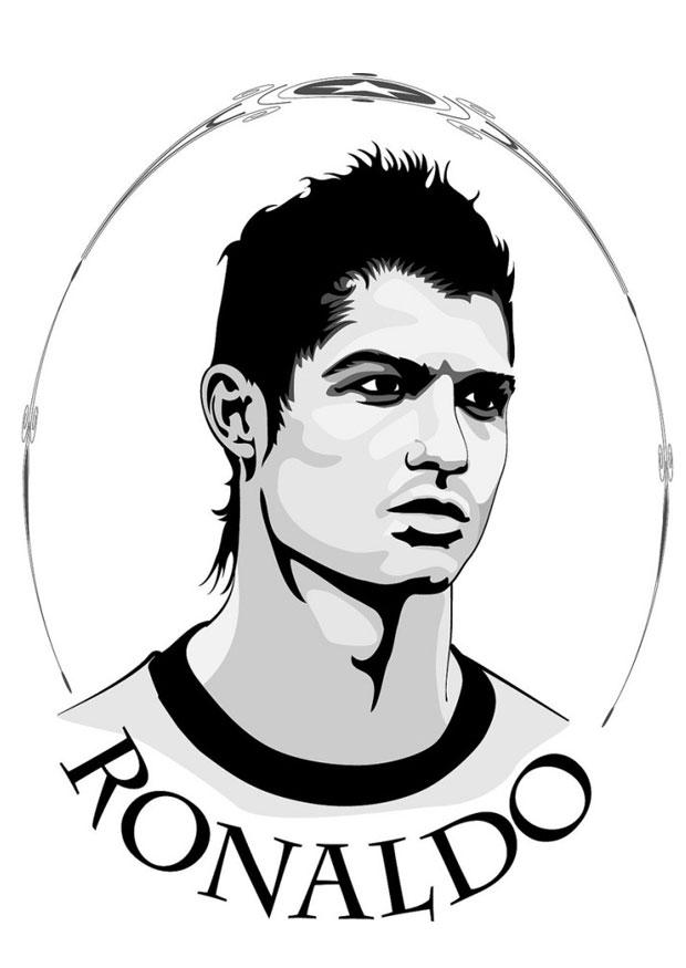 Dibujo para colorear ronaldo