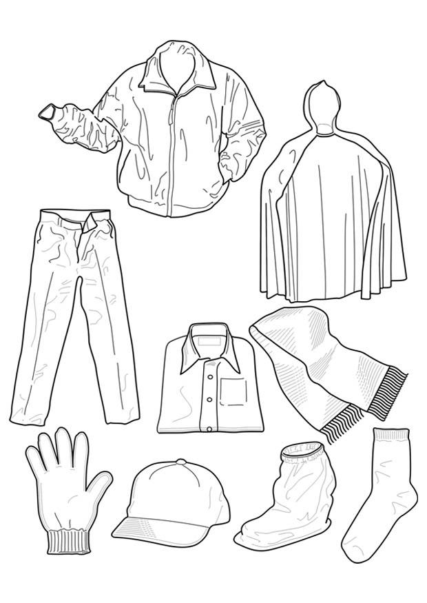 ropa Dibujo para colorear ropa