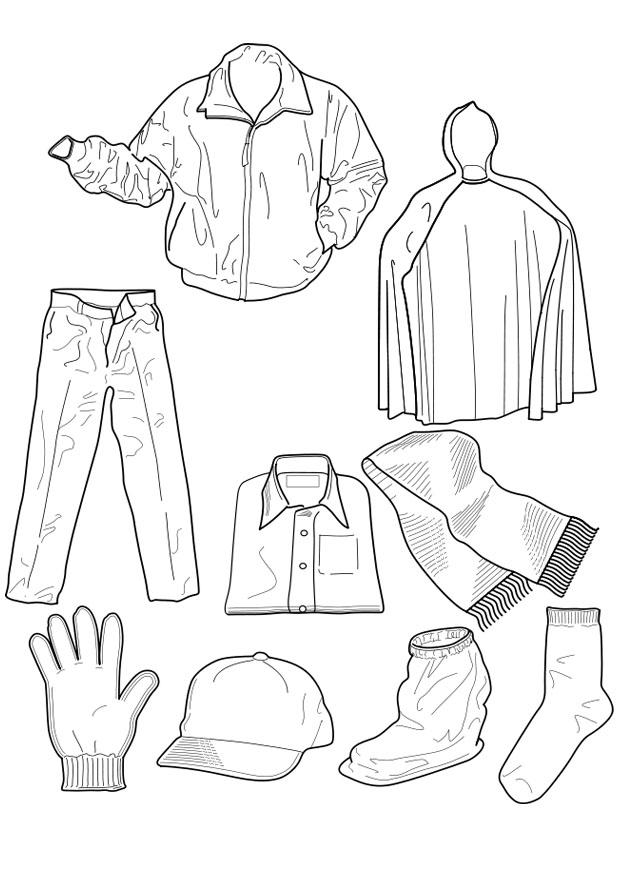 ropa Dibujo para colorear ropa