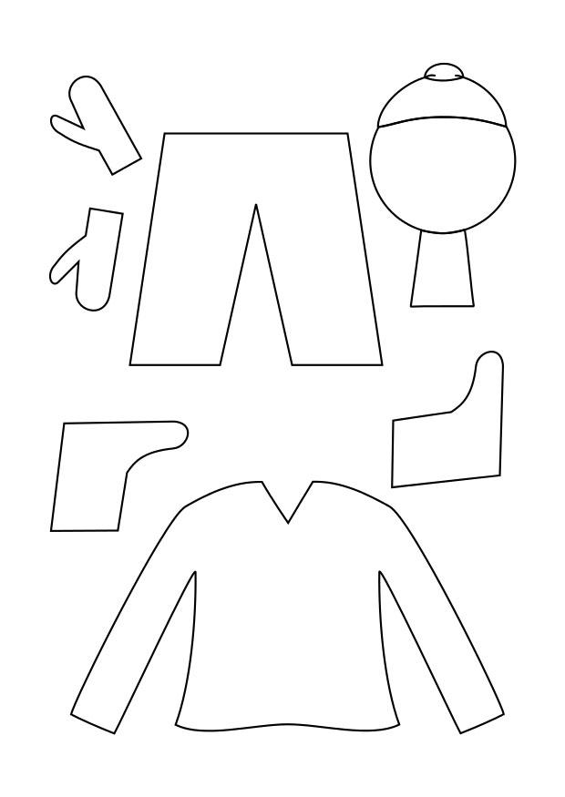 ropa de invierno Dibujo para colorear ropa de invierno