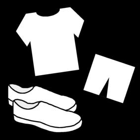Dibujo para colorear ropa deportiva