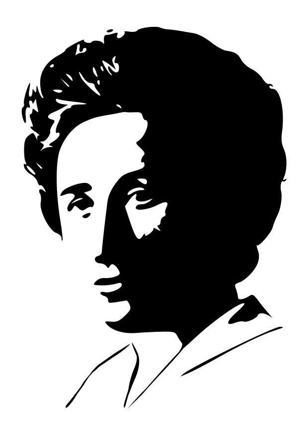Dibujo para colorear rosa luxemburg