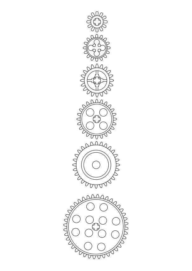 Dibujo para colorear ruedas