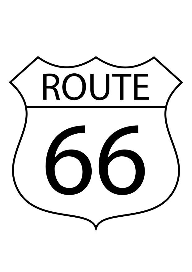 ruta 66 Dibujo para colorear ruta 66