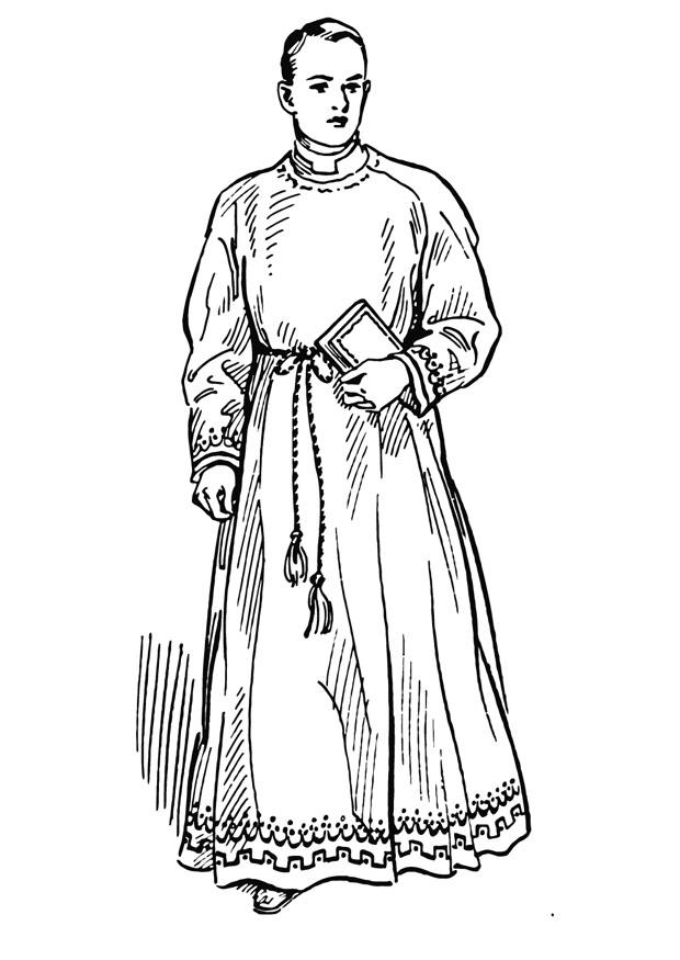 sacerdote Dibujo para colorear sacerdote