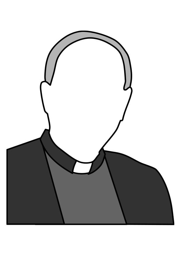 Dibujo para colorear sacerdote 