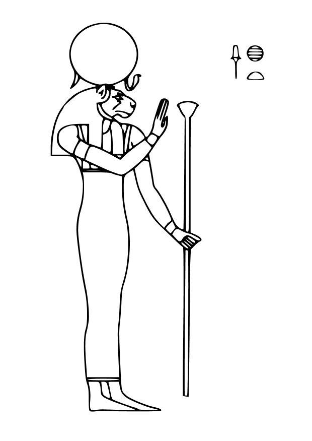 sachmet Dibujo para colorear sachmet