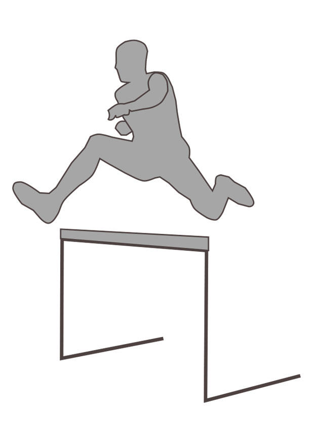 salto de vallas Dibujo para colorear salto de vallas