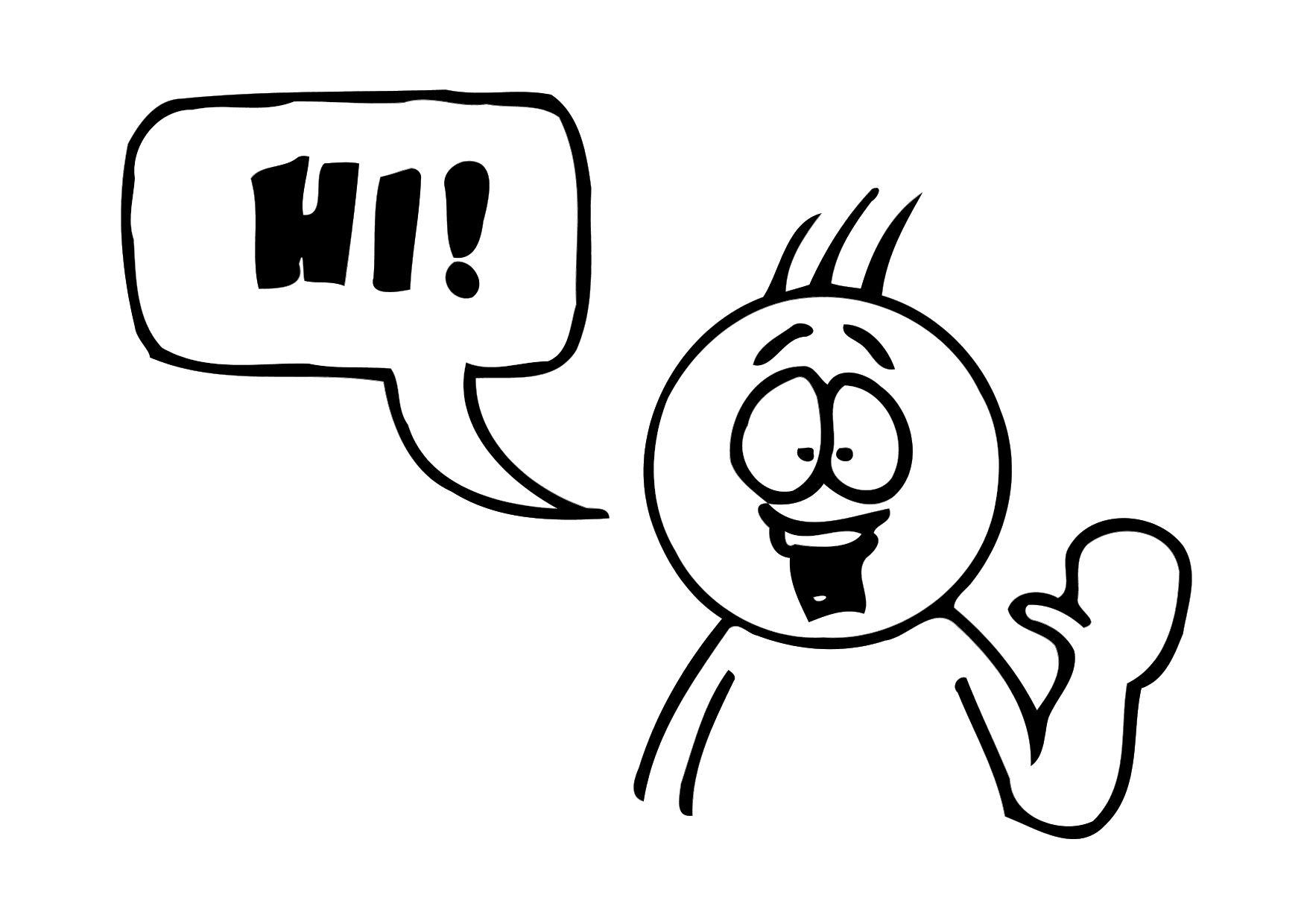 saludos Dibujo para colorear saludos