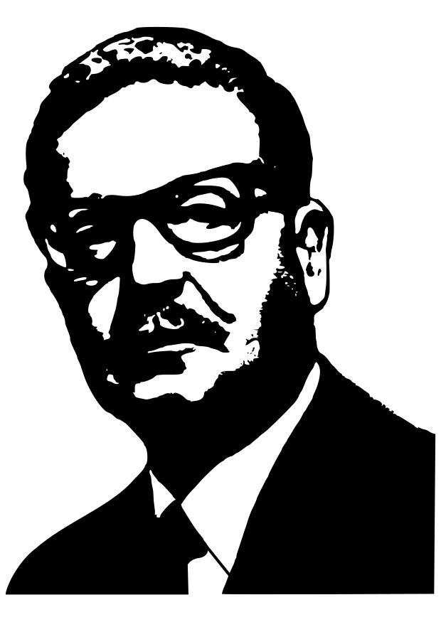 Dibujo para colorear salvador allende