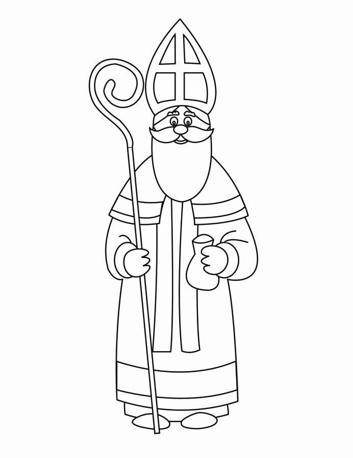 san nicolA¡s Dibujo para colorear san nicolA¡s