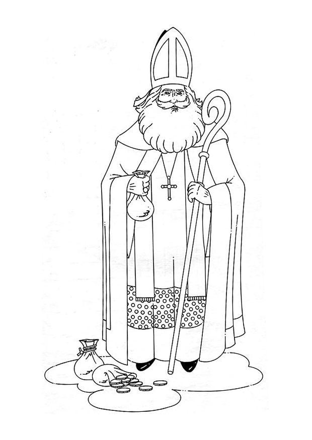 san nicolA¡s Dibujo para colorear san nicolA¡s