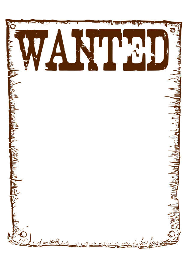se busca - wanted Dibujo para colorear se busca - wanted